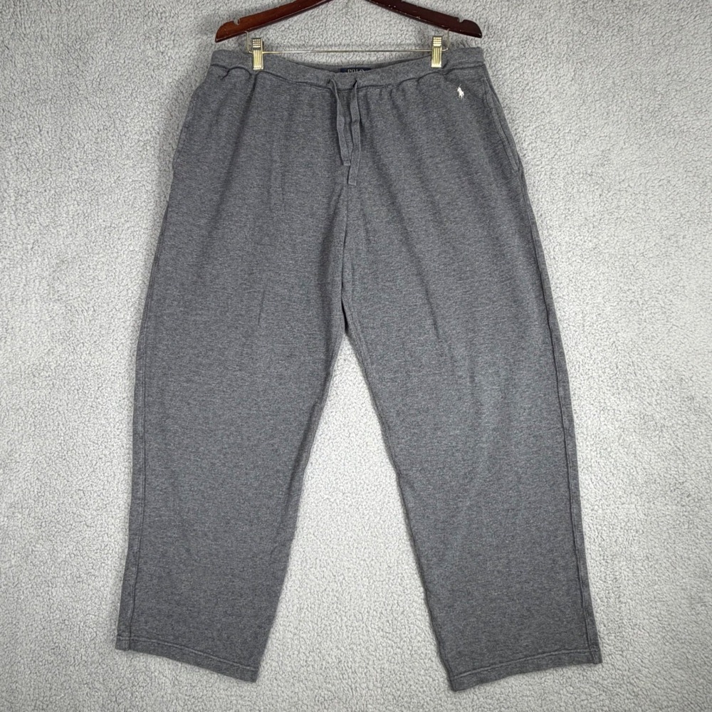 Polo Ralph Lauren Lounge Pants Mens XL Gray Good Waffle Knit Cotton Pajamas